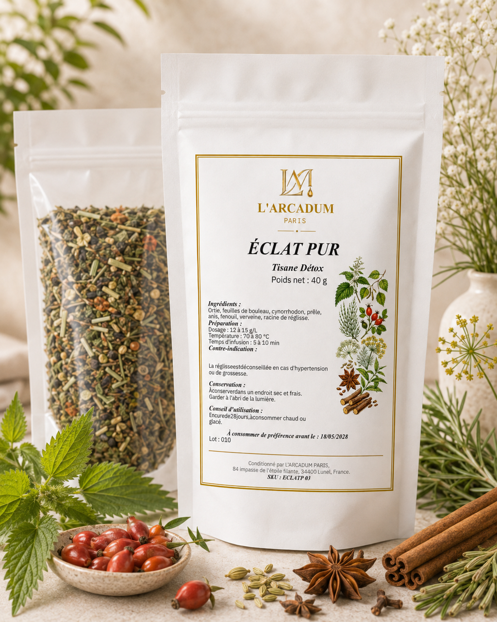 Éclat Pur – mélange artisanal préparé à la main